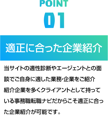 適正に合った企業紹介